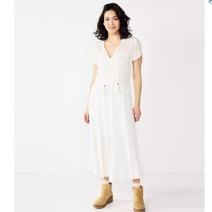 Take 50% OFF- Sonoma Goods For Life Women’s Maxi White Dress, Size-XXL